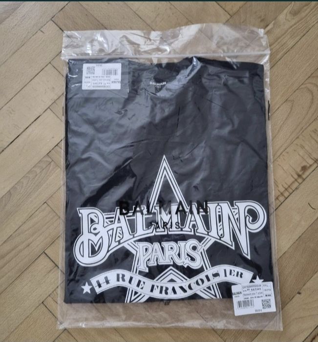 НАМАЛЕНИЕ! Оригинална мъжка тениска Balmain- Размер Л - 100% памук