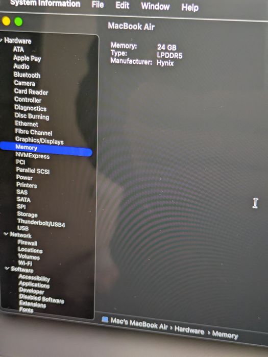 MacBook air 13 M2 24GB 512 GB като нов