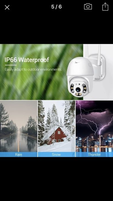 Охранителна IP камера безжична WI-FI,външна Full HD ,АУДИО ,захранване