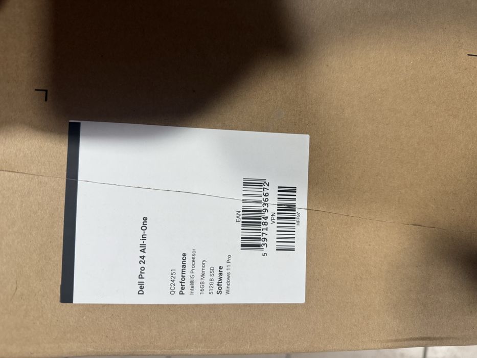 Vand all in one dell pro 24 aio core 5 ultra 16gb ddr5 ssd 512gb 24inc