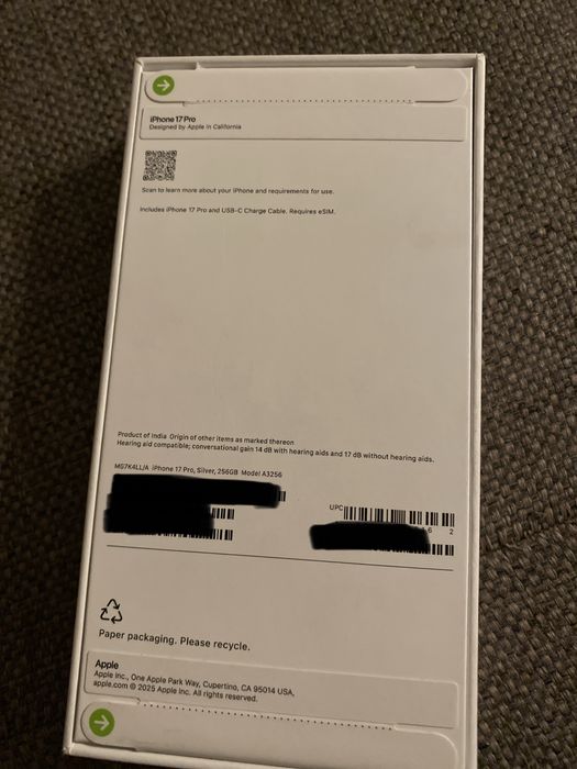 Новый iPhone 17 Pro silver 256