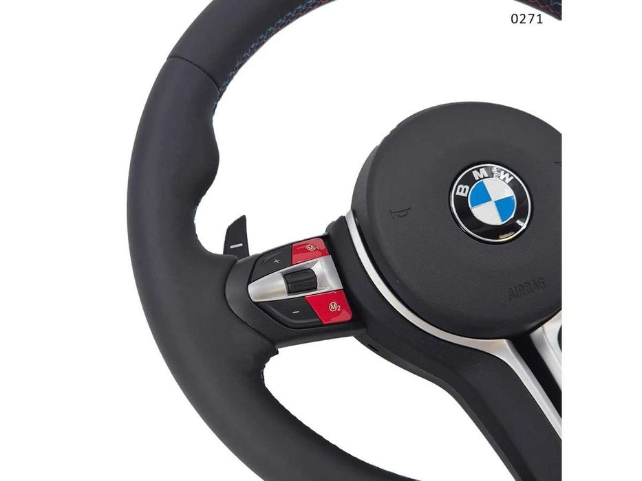 Volan tuning M cu butoane roșii pentru BMW 5 E60/E61  (2003–2005)