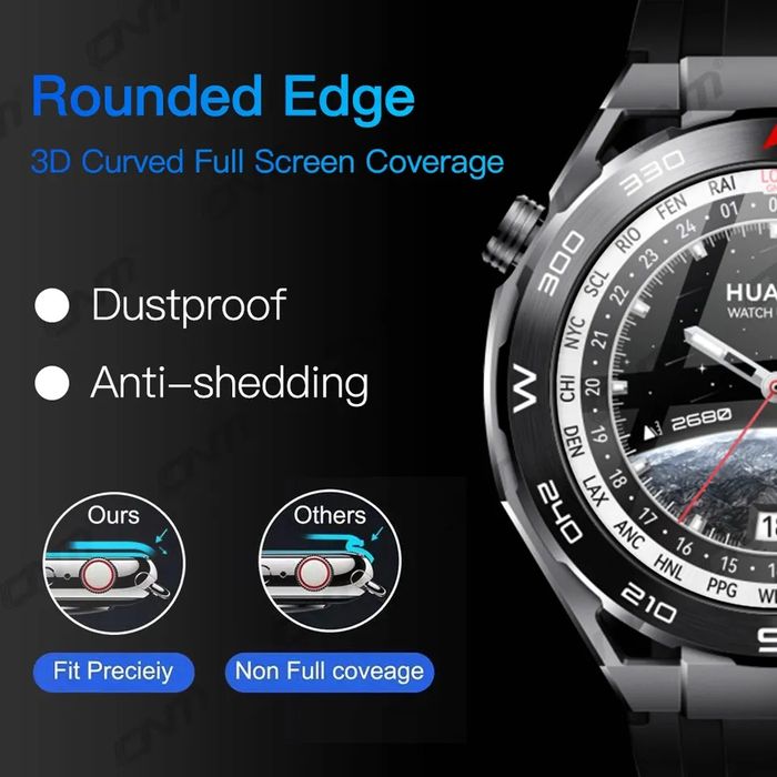 Huawei Watch Ultimate 1 2 / Watch 4/4 Pro / 5D Протектор за цял екран