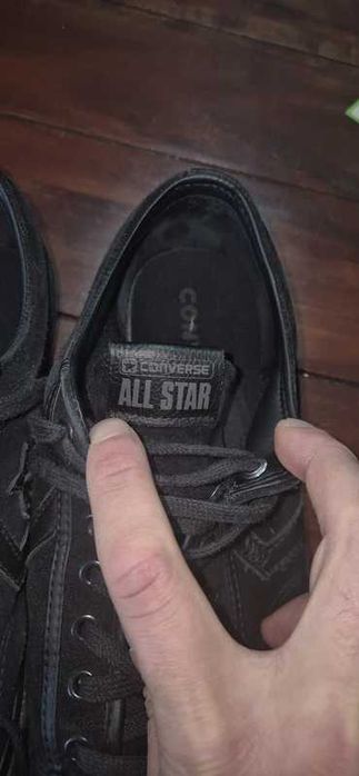Converse Star Player Triple Black – Piele Întoarsă – Mărimea 43