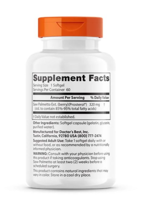 Doctor’s Best Saw Palmetto Extract 320 мг