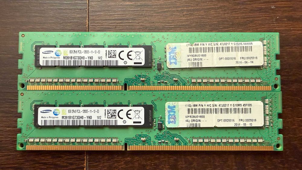 Kit 16GB (2x8GB) DDR3L ECC 1600MHz Samsung - HP MicroServer Gen8 / NAS