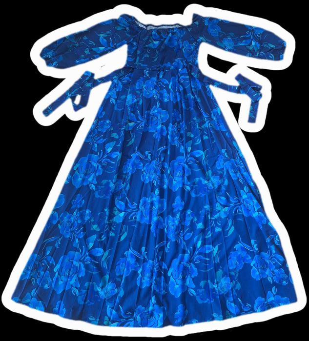 Ефирна синя  рокля