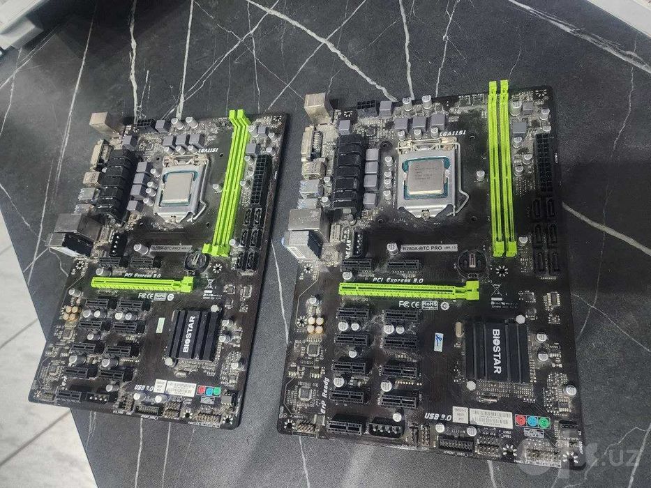 плата B250A btc Pro DDR4+CPU G4400