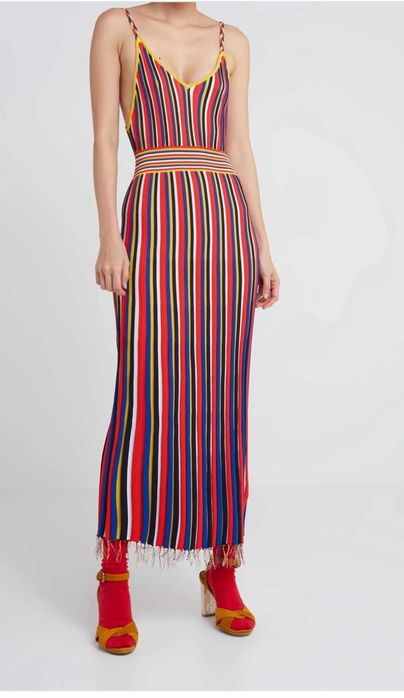 PINKO Дълга рокля на райе – многоцветна
