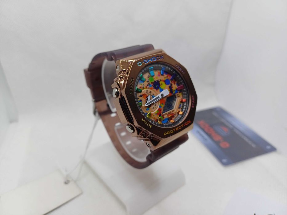 Ceas Casio g shock GM 2100 Metal-Rubber  Bronze Phantasy.Nou, Garantie 2 ani