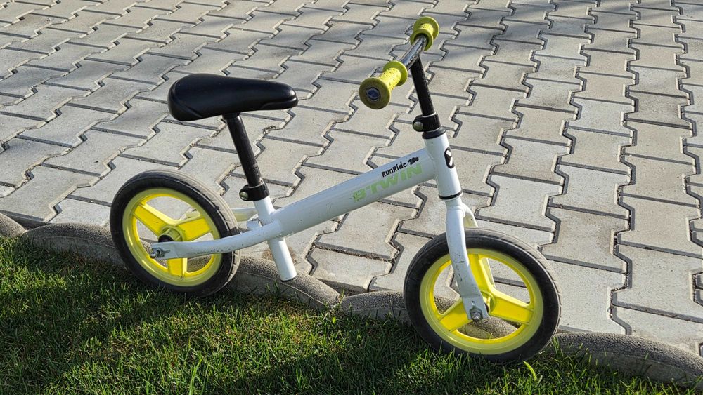 Bicicleta fara pedale 10 inch, alba, BTWIN