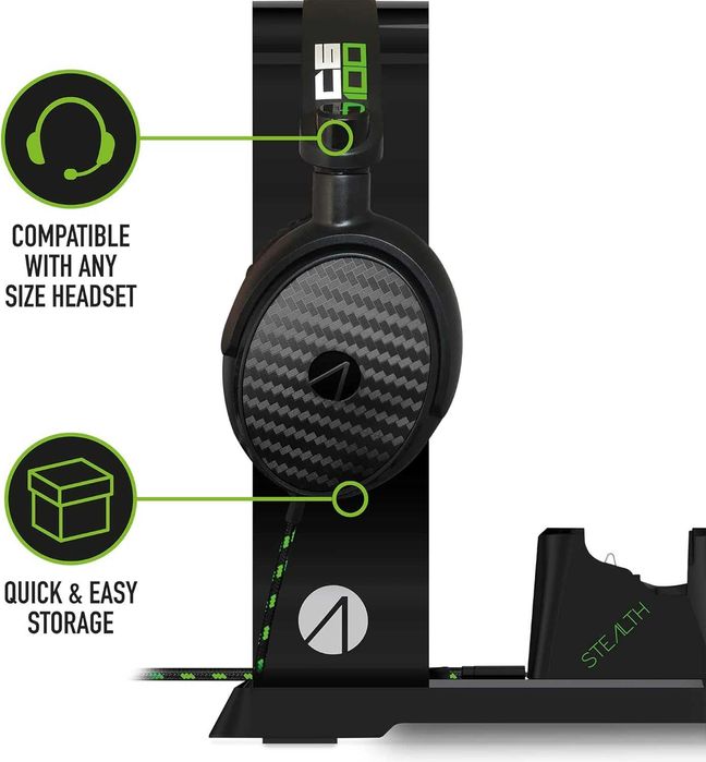 Зарядна станция Stealth SX-C60  със стойка за слушалки за XBOX ONE