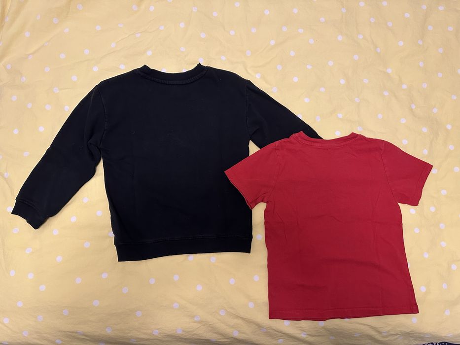 Bluza trening si tricou H&M, Spiderman, paiete reversibile, 110/116 cm