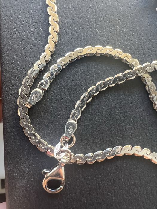 Colier argin nou, 40 cm lungime