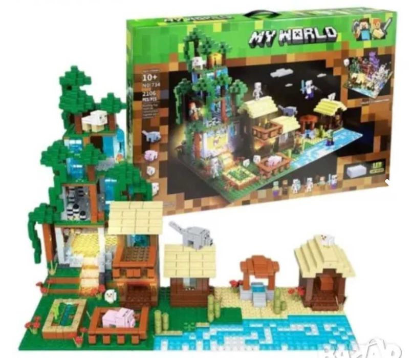 Ново ! Огромен Конструктор Minecraft майнкрафт 2106 части  Подарък