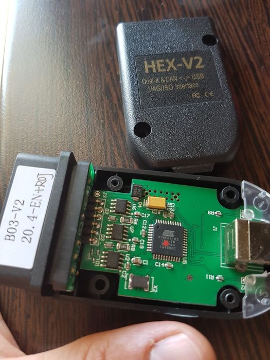 Tester auto VAG COM VCDS 25.3 HEX V2 procesor Atmega Lb Romana 2025