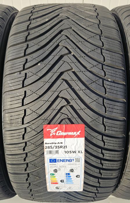 285/35 R21 105W XL, GRIPMAX, Anvelope All Season M+S, Protectie janta