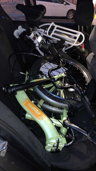 2 Biciclete PEGAS CAMPING pliabile verde / alb 3VIT. ALUM.