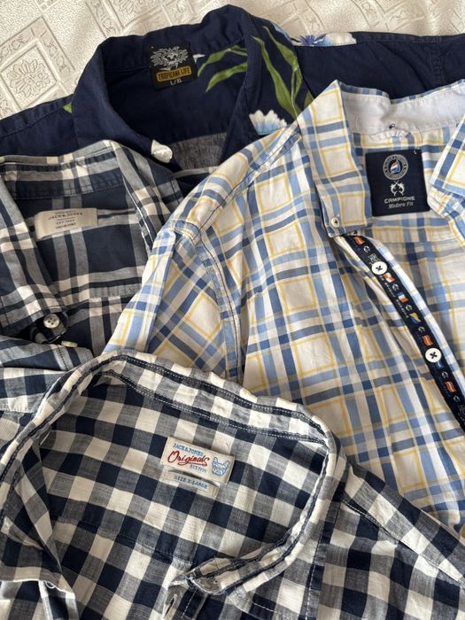 Мужские рубашки с коротким и длинным рукавом.