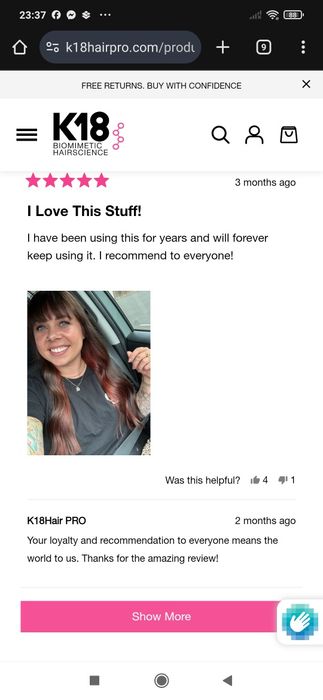 К18 молекулярна възстановяваща маска за коса 150мл