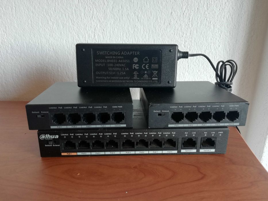 Dahua POE switch 3 броя