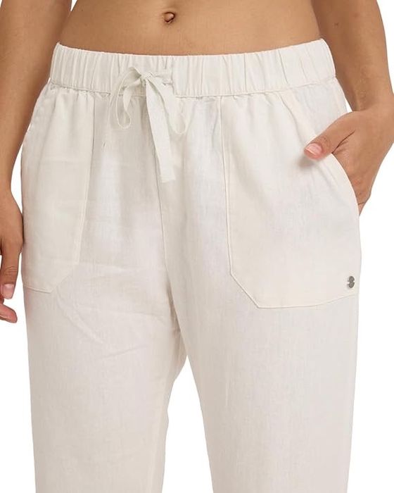 Pantaloni din in cargo, dama, alb, XS, Roxy