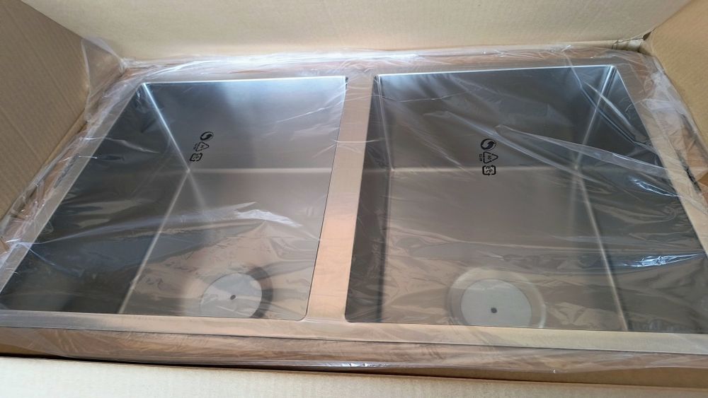 Двойна кухненска мивка NORRSJON