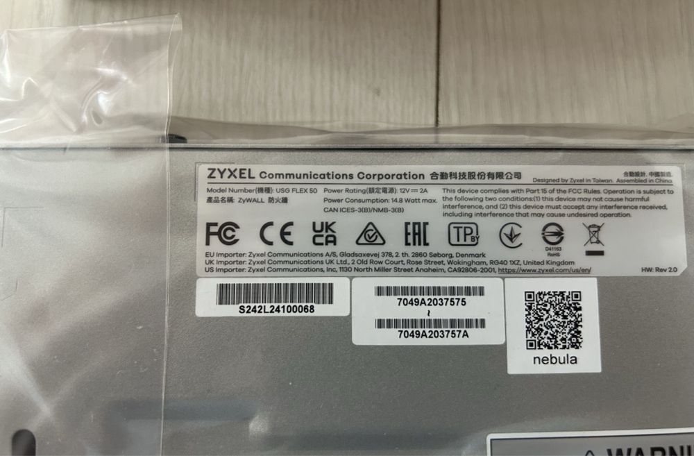 Firewall Zyxel USGFLEX50-EU0101F