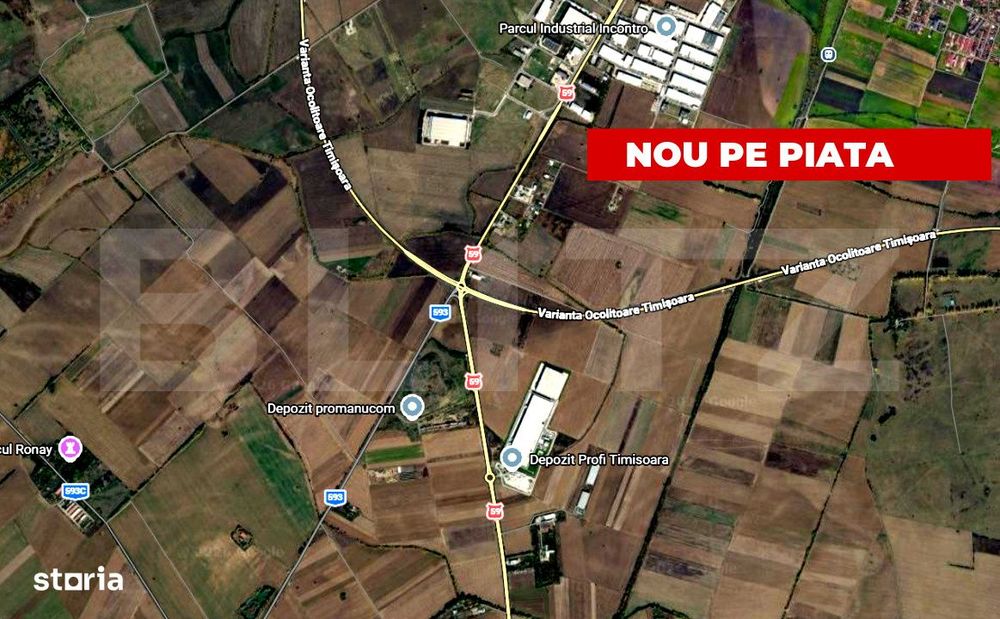 Teren intravilan 7.526ha zona industriala Sag