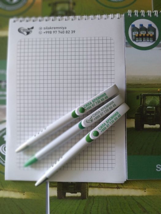 Blaknot va ruchka vizitka pechat