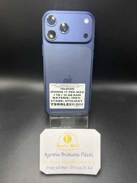 Iphone 17 pro max 1 tb / 12 gb ram 100% baterie cod 24091