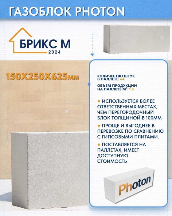 Газобетонные блоки PHOTON