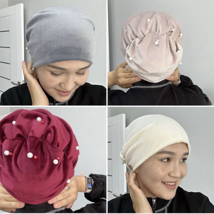 тюрбан ақ түсі бар беж түсі бар