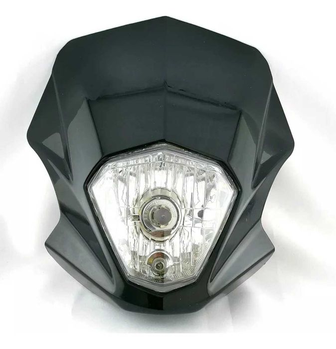 Преден спойлер с Фар и крушка Н4 за Мотор - Черен.