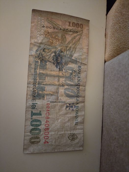 Bancnotă de 1.000 lei, una mie, 1998