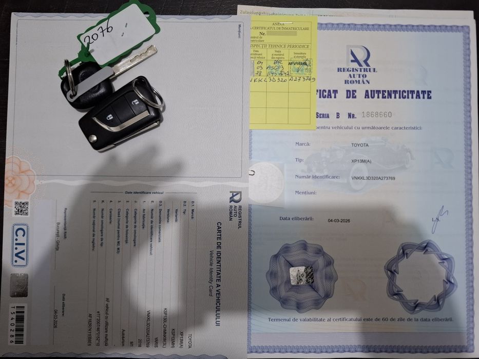 Toyota Yaris 1.0 Benzina 2018 Euro 6 Rar Efectuat 110000 Km Navigatie