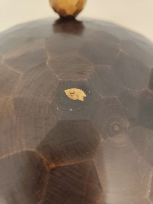 Винтидж дървена декоративна купа – Art Deco, ръчна изработка