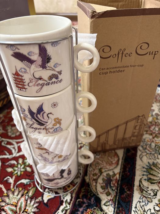 Стеклянные комплекты тарелок, стаканов , пиалушек