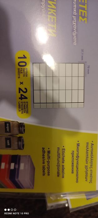 Vând etichete adezive 10file x 24etichete noi sigilate