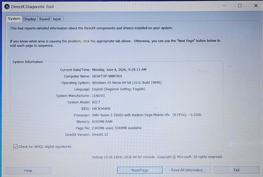 Laptop Lenovo V15-ADA