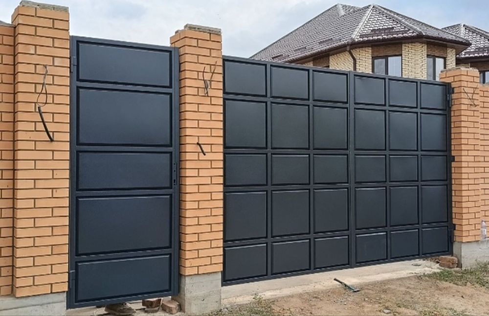 Сдвижные ворота.