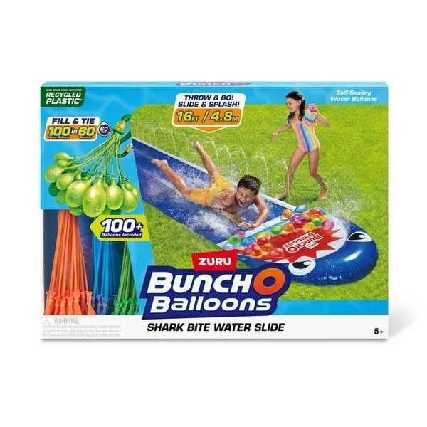 Водна пързалка Shark с над 100 водни балона бомби ZURU Bunch O Balloons