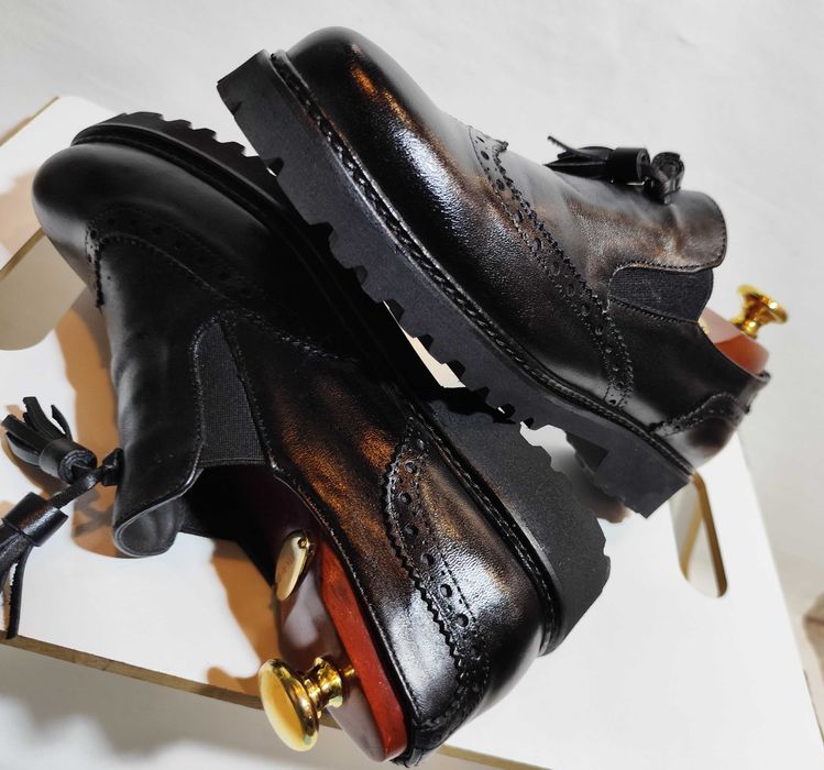 Pantofi loafer 39 39.5 slip on Zanfrini Italy NOI piele naturala moale