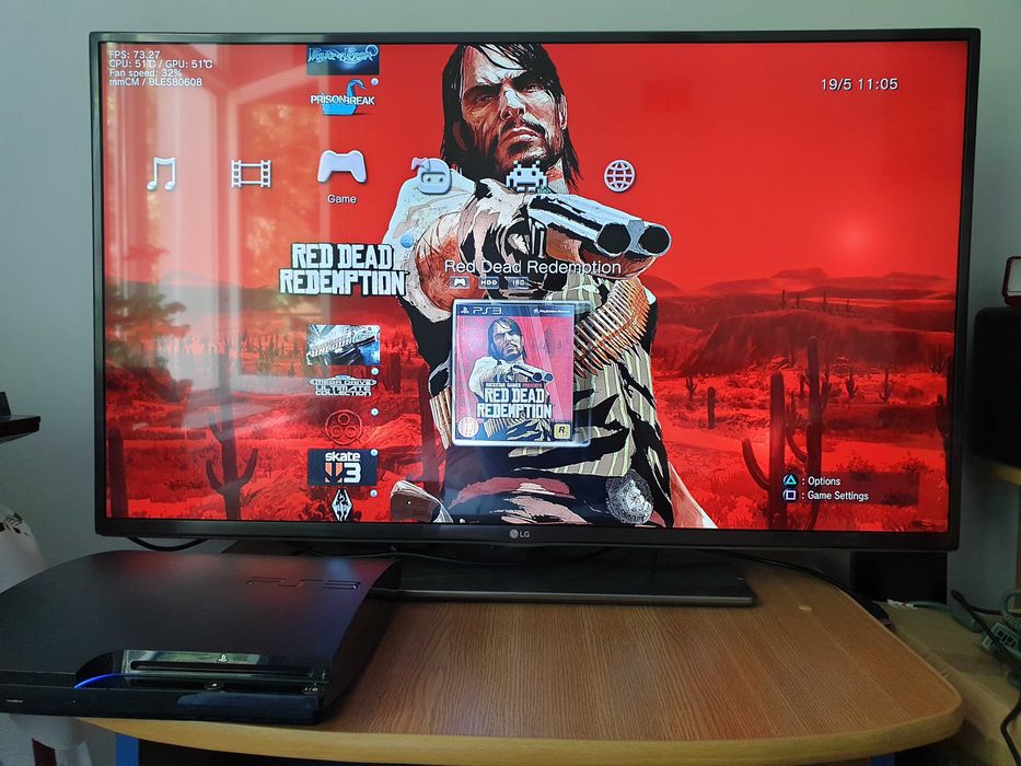 PS3 modat CFW 500 GB + 60 jocuri (GTA V, Red Dead, God of War, NFS)