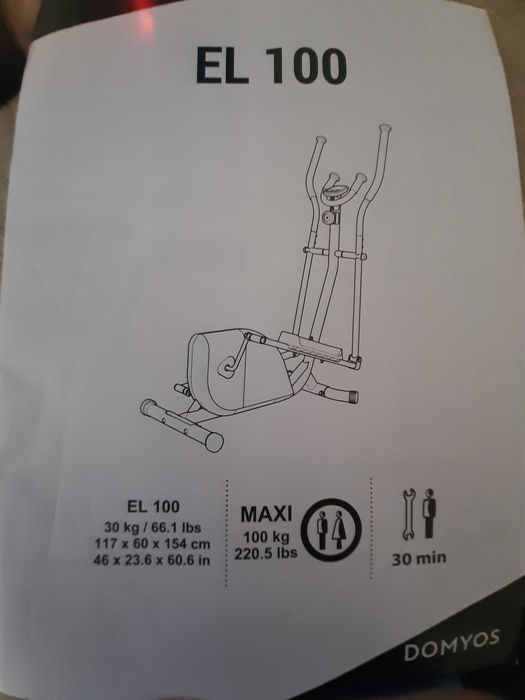 Vând bicicleta eliptica DOMYOS EL 100
