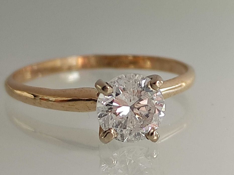 Inel logodna aur 14k cu diamant 0.8ct