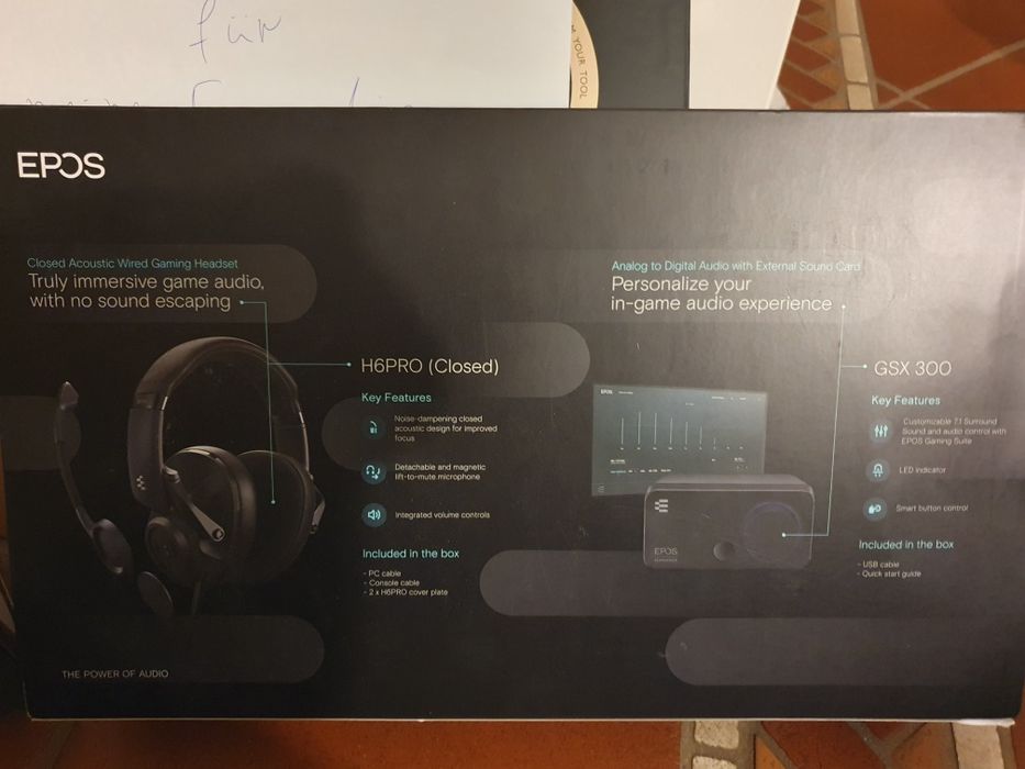 Геймърска слушалка  за игри със звукова карта  EPOS H6Pro