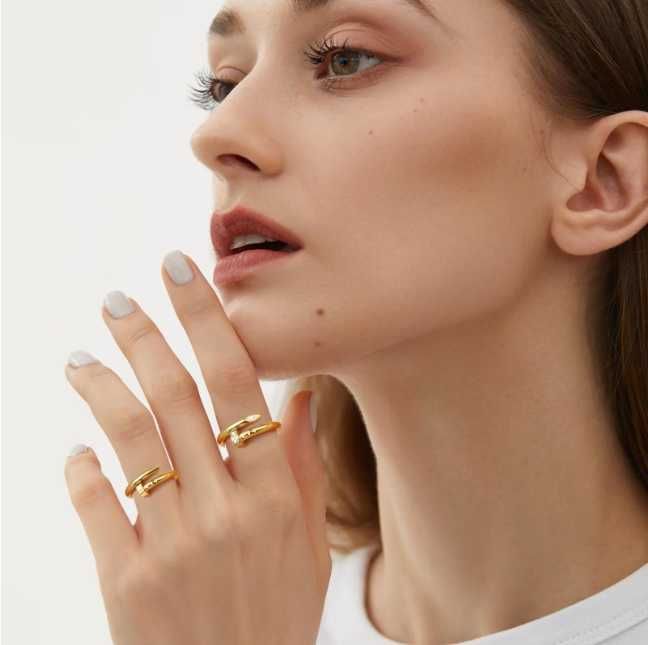 Луксозен пръстен Пирон Cartier стил златен, сребърен или розово злато