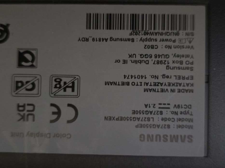 Monitor gaming Samsung Odyssey, 27", WQHD, 165Hz