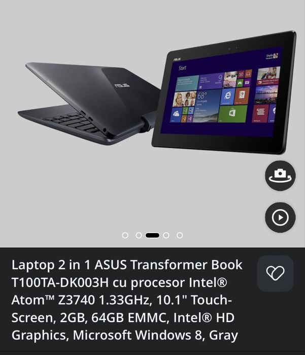 Laptop 2 in 1 Asus T100TA 10.1” | 4 bucati